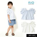 <20%OFF>2025夏【RIO/リオ】リボン スリット ブラウス≪90cm 100cm 110cm 120cm 130cm 140cm≫子供服 キッズ 女の...
