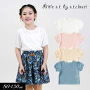 SALE<40%OFF>2024夏【Little s.t.by s.t.closet/リトルエスティー】フラワーパフ Tシャツ≪80cm 90cm 100cm ...