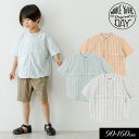 SALE<40%OFF>2024夏【MAKE YOUR DAY/メイクユアデイbyフィクスラボ】マルチストライプ 半袖 バンド カラー シャツ≪90cm 100...