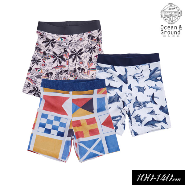 ＜30％OFF＞2023夏【Ocean＆Ground/オーシャンアンドグラウンド】Boy's スイム ショーツ/UVカット≪100c..