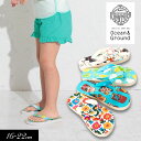 SALE<40%OFF>≪定形外390円発送可≫2024夏【Ocean&Ground/オーシャンアンドグラウンド】総柄 ビーチサンダル≪16cm 17cm 18...