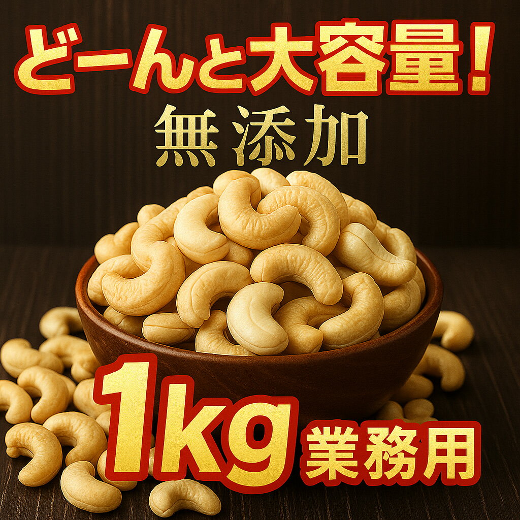 カンボジア産 選べる2種 無添加カシューナッツ 1kg プレーン ソルト&ペッパー 業務用 おつまみ 突き出し 大容量