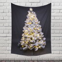 クリスマス タペストリー 雪 ホワイトクリスマス スノー 壁掛け クリスマスツリー ホワイトツリー パーティ インスタ映え 大判 飾り SNS 壁かけ 記念日フ...