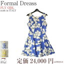 楽天【 MIFプラネット】Ladies Fashion＼GW発送します♪／イタリア製 お花の総柄 ノースリーブ ワンピース ドレスワンピ インポート ストレッチ ワンピ レディース 【大】FLY GIRL 63-9001 フライガール ブルー S チュニック ロング Aライン ギャザー 母の日