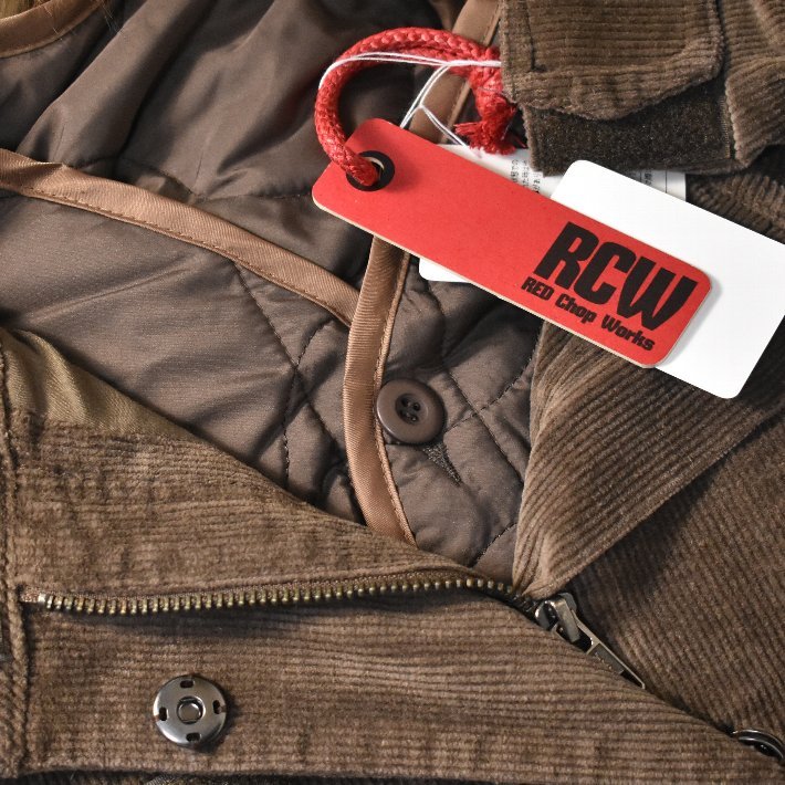 ＼MAX30%クーポン配布中＋定価から50%OFF／Red Chop Works モッズコート コート ボア レディース ロングコート 【大】78510218 インナーコート コール天コート チャイニーズラクーン フード付ネイビー ブラウン サイズ38 半額