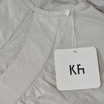 KH カーアッシュ ジャンパスカート■01152■レディース Aライン 膝丈スカート【送料区分-小】神戸ブランド 3段フレアライン ベージュドット グレージュ小花