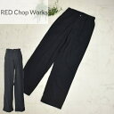 \定価からの50%OFF+LINEお友達で10%OFF/Red Chop Works レッドチョップワークス コットン製 ワークパンツ 78150525 黒色 ブラック サイズ36(S)レディース ガーリーファッション 【中】セレクトブランド 半額