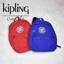 ＼28日までアフターSALE10％OFF♪／Kipling キプリング バックパック リュック キリヤス New Classics 531149 レディース メンズ 【大】小旅行 スポーツクラブ 出張 ビジネス レジャー タブレットポケット レッド/ブルー ブランド ナイロン