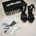 \1日はP11倍!定価から88%OFF+11%クーポン可/galibelle ガリベル ポルトガル製 サンダル クロコ ブラック キャリア 訳あり/アウトレット 替えベルト 【大】 インポート ヒール 合皮