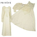 \17%OFF 7月特別SALE♪+定価から50%OFF/PRIVEVE プリヴェヴェ ロング丈 ワンピース セットアップ ボレロ 2点セット ロングワンピ フレアライン マキシ丈 230110441 レディース フリーサイズ【大】アイボリー 春/夏/秋