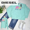 ＼本日20％OFF♪0のつく日／ディーゼル ジャパン トップス 長袖 トレーナー フロッキープリント ワイド幅 レディース 【大】DIESEL ANG-K14 ミント Sサイズ ユニセックス 春 夏 秋 冬 カジュアル 母の日