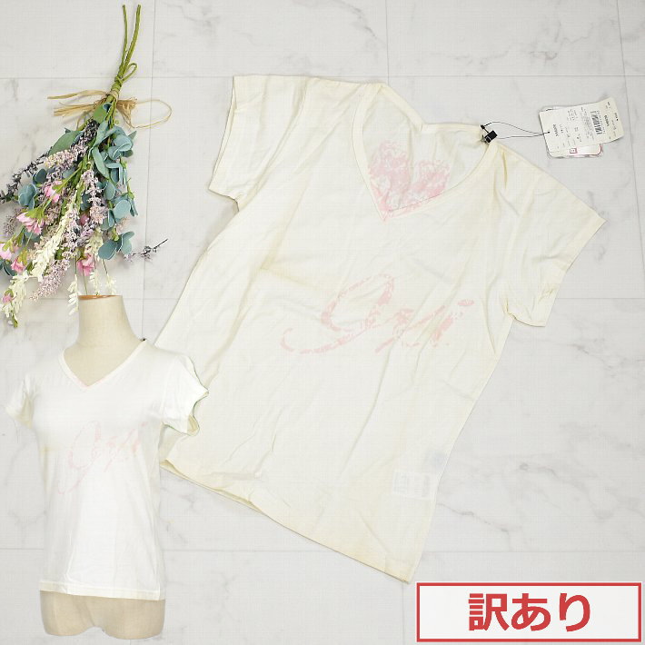 ＼全品大幅割引き中♪／訳あり アシックス フィットネス 半袖 Tシャツ カットソー トップス レディース 【小】B品 クリーム色 L ヨガ ランニング ウォーキング 春/夏/秋/冬 アウトレット品