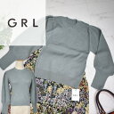 ＼マラソン中ずっと15％OFF♪／grl グレイル トップス パフスリーブ リブトップス 長袖 カットソー リブニット レディース 【小】くすみグリーン ラウンドネック 春秋 M/L rut385 GRL インナー セーター ニット ボリューム袖 母の日