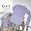 \SS♪開始28時間15%OFF/grl グレイル スクエアネック リブニットトップス ニット レディース レーヨン 【小】新品 ラベンダー/薄紫 GRL 色無地 長袖 リブ インナー M 春 秋 冬 秋冬 rut814 695円