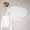 \定価から60%OFF+LINEお友達で特典あり/liriito リリイト トレーナートップス 長袖カットソー 長袖 無地 白 ストレッチ ブランド ワイド幅 ...