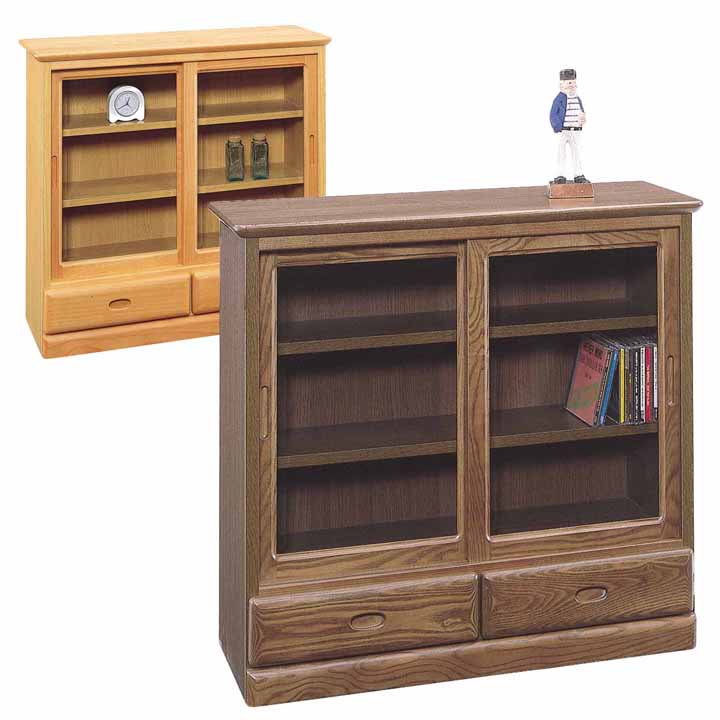 飾棚 薄型 奥行き28.2cm ムーディ75 アッシュ無垢材 アルダー無垢材 引戸式 省スペース リビングボード サイドボード 飾り棚 天然木 和室 洋室 日本製 完成品 開梱設置便