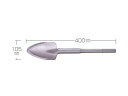 マキタ スコップ 105×400mm <A-17653>土掘り用【ハンマドリル 電動ハンマ 電動ケレン 先端工具 通販 おすすめ 人気 セール 比較 六角シャン...