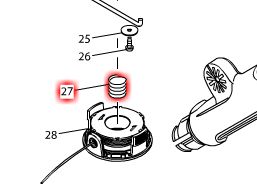 【メール便限定】マキタ 草刈機用バネ ＜231352-0＞コンプレッションスプリング17【MUR181DRF スプール 刈払機 草刈り機 電動 充電式 ナイロンコード アタッチメント おすすめ 人気 】