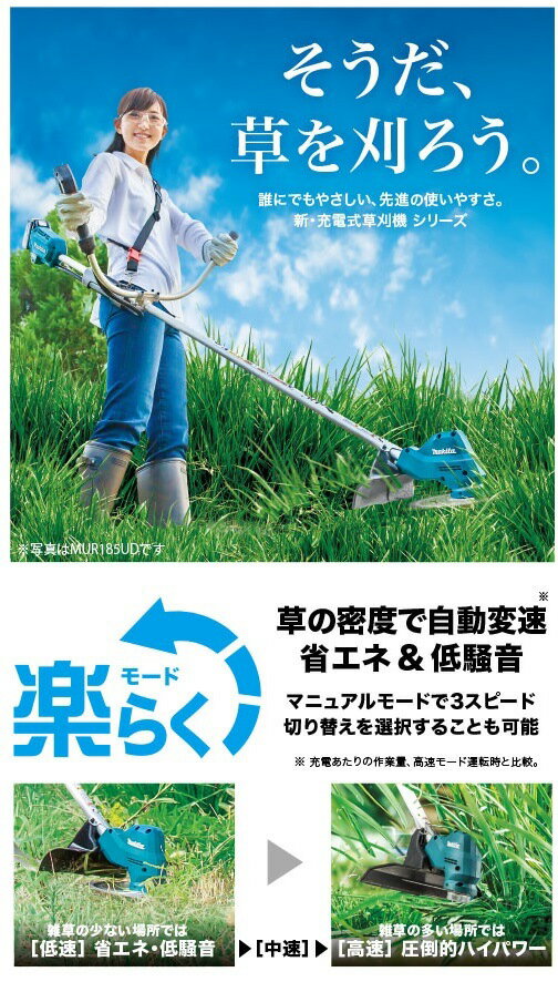 楽天市場 在庫限り マキタ 充電式草刈機 18v U字ハンドル Mur185udz 本体のみ バッテリー 充電器別売り 標準棹 3 0ah 刈払機 草刈り機 背負い 替え刃 エンジン式 電動 丸山 ナイロンコード アタッチメント 最安値挑戦 おすすめ 人気 比較 三河機工 カイノス 楽天市場 在庫限り マキタ 充電式草刈機 18v U字ハンドル Mur185udz 本体のみ バッテリー 充電器別売り 標準棹 3 0ah 刈払機 草刈り機 背負い 替え刃 エンジン式 電動 丸山 ナイロンコード アタッチメント 最安値挑戦 おすすめ 人気 比較 三河機工 カイノス