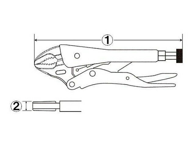 ロブテックス（エビ印） ネジアンギラス バイスプライヤー（カッター付） 175mm ＜VW175NA＞ 【スプリットリング アイマ ペンチ プライヤーレンチ プライヤーシース プライヤーピアス 工具 人気 特別価格 】