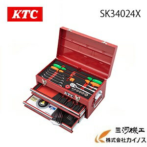 KTC SKX0102スタンダードセット SK34024X【DIY コンパクト メンテナンス エキスパート 工具 ハンマ 工具セット プロ 工具箱】