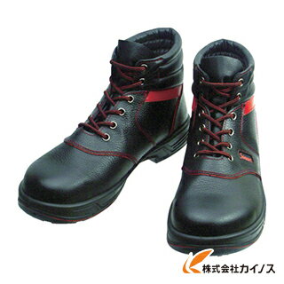 シモン 安全靴 編上靴 SL22－R黒／赤 24.5cm SL22R-24.5