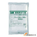 TRUSCO 厚手ポリ袋 縦400X横300Xt0.1 100枚入 透明 B-3040
