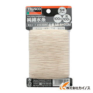 TRUSCO 純綿水糸 線径0.9mm 100m巻 MI-5100M