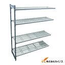 CAMBRO 固定追加ユニット ベーシックシェルフ（コーナーベンチ4段） CBC244272V4 