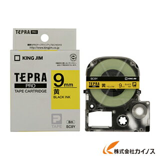 キングジム テプラPROテ－プカ－トリッジ カラータイプ（黄に黒文字） SC9Y 【 通販 おすすめ 人気 価格 安い おしゃれ 】