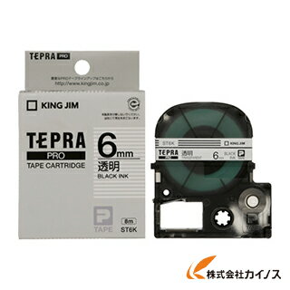 キングジム テプラPROテ－プカ－トリッジ 透明に黒文字 ST6K 【 通販 おすすめ 人気 価格 安い おしゃれ 】