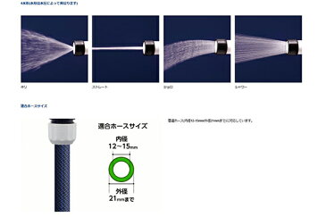 タカギ スマートノズルS ＜QG1213NB＞【散水ノズル 散水ホース 散水 ホース メタルガン スプレー 融雪 ロングノズル シャワーヘッド 通販 セール おすすめ 人気 16200円以上は 送料無料 部品 接続】