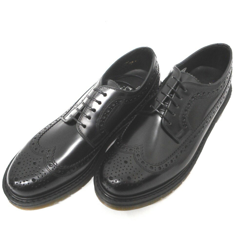 ローク メンズ 革靴 ビジネスシューズ 624BT ブラック レザー #8（約26.5cm） 未使用【質みなみ・到津店】【質屋】 Loake 【中古】 IDFt550352