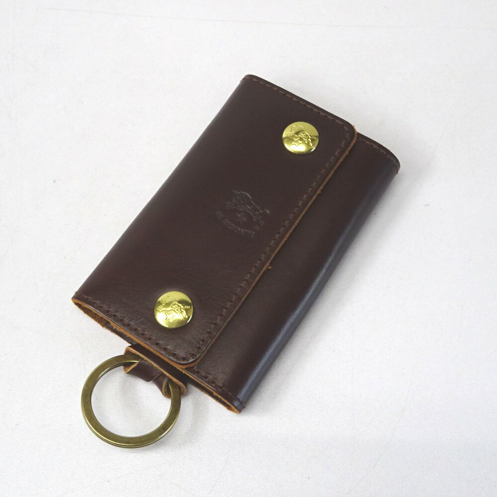 イルビゾンテ キーケース 6連 キーリング付 ブラウン【質みなみ・二又瀬店】【質屋】 IL BISONTE 【中古】 Ft555811