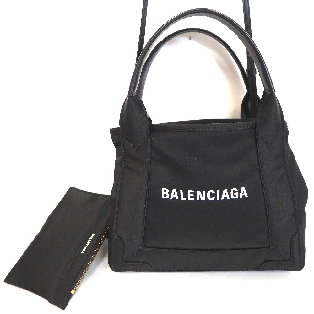 バレンシアガ ハンドバッグ NAVY カバス XS 390346・1090 ナイロン×本革 ブラック×オレンジ 良好【質みなみ・千早駅前店】【質屋】 BALENCIAGA 【中古】 Th929361のサムネイル