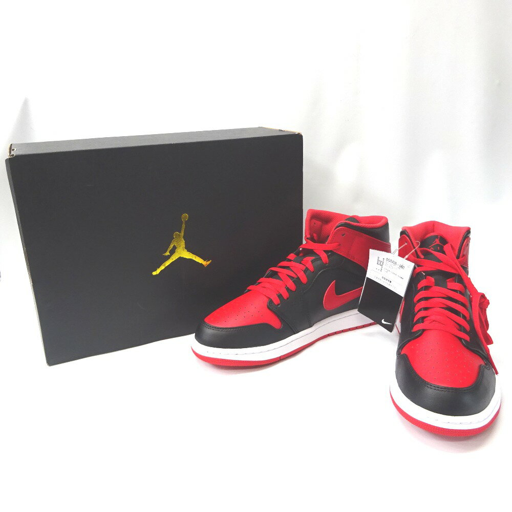ナイキ 靴 エアジョーダン 1 MID DQ8426-060 ブラック×レッド Size#28.0cm【質みなみ・二又瀬店】【質屋】 NIKE【中古】【新古品・未使用】 Ft586462のサムネイル