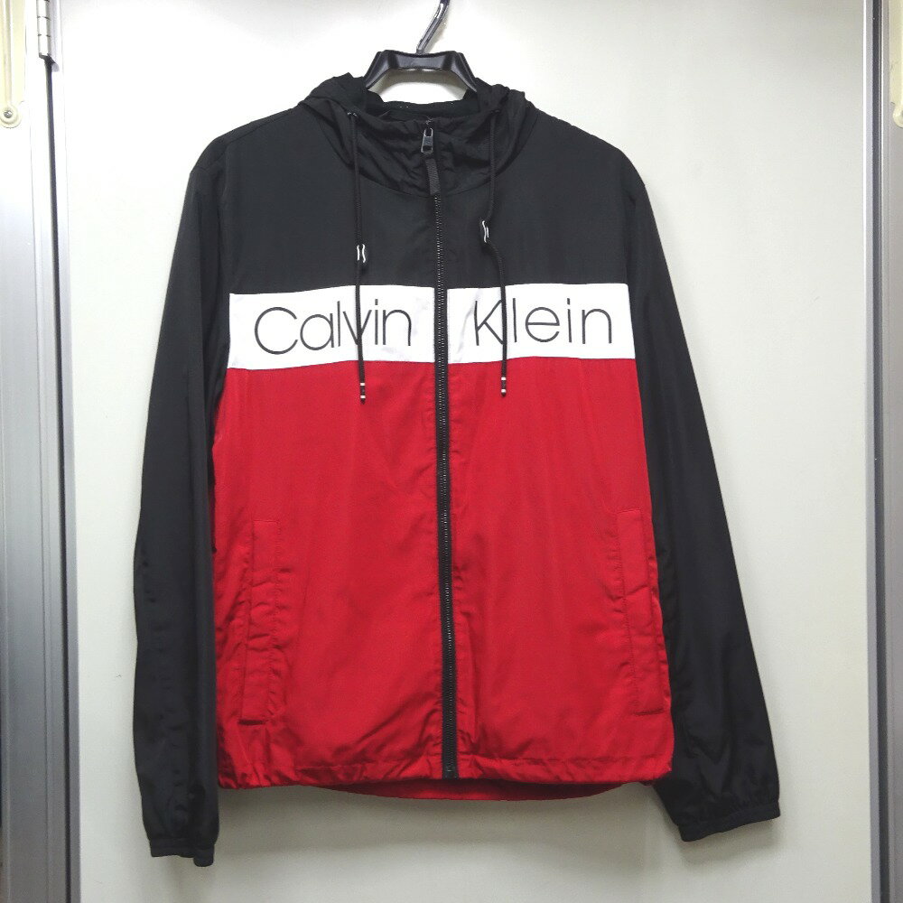 カルバンクライン ブルゾン ナイロン フード レッド×ブラック Size#M【質みなみ・二又瀬店】【質屋】 Calvin Klein 【中古】 Ft1156721