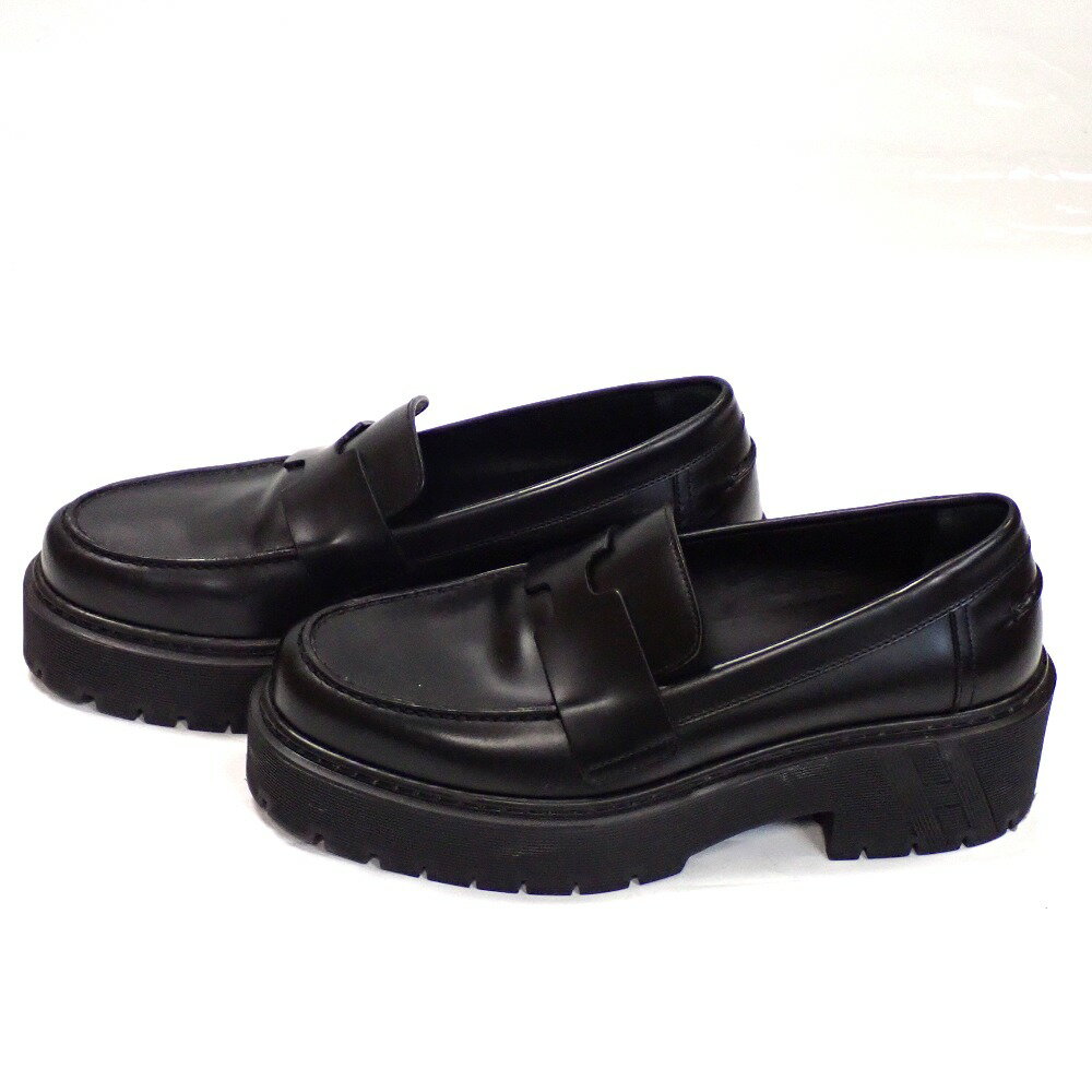 エルメス 靴 ローファー Hitch ヒッチ BR232059Z ブラック系 レディース 【質みなみ・千早駅前店】【質屋】 HERMES 【中古】 Th975641のサムネイル