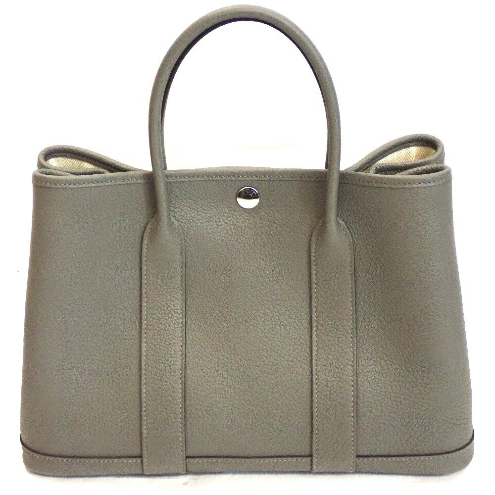 エルメス ガーデンパーティ30/TPM ネゴンダ グレー系/シルバー金具 トートバッグ【質みなみ・千早駅前店】【質屋】 HERMES【中古】【新古品・未使用】 Th980172のサムネイル