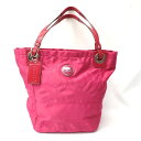 コーチ トートバッグ オプアート アレックス 14276 ピンク系【質みなみ・二又瀬店】【質屋】 COACH 【中古】 Ft620761
