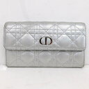 長財布 クリスチャンディオール カナージュ カロ シルバー【質みなみ・花畑店】【質屋】 【中古】 Hn606141(4)