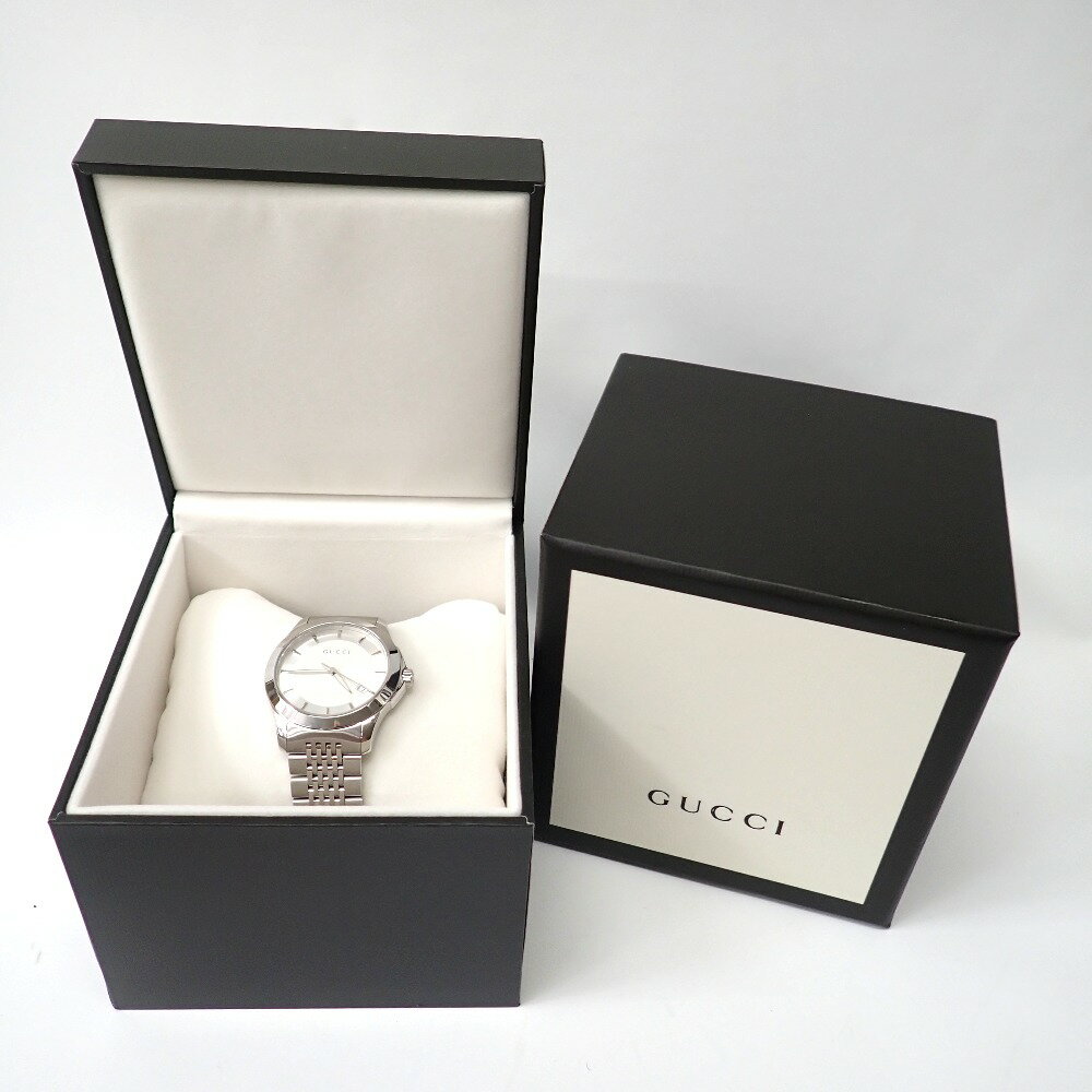 グッチ 腕時計 G-タイムレス YA126401 シルバー シルバー文字盤【質みなみ・二又瀬店】【質屋】 GUCCI【中古】【新古品・未使用】 Ft633171