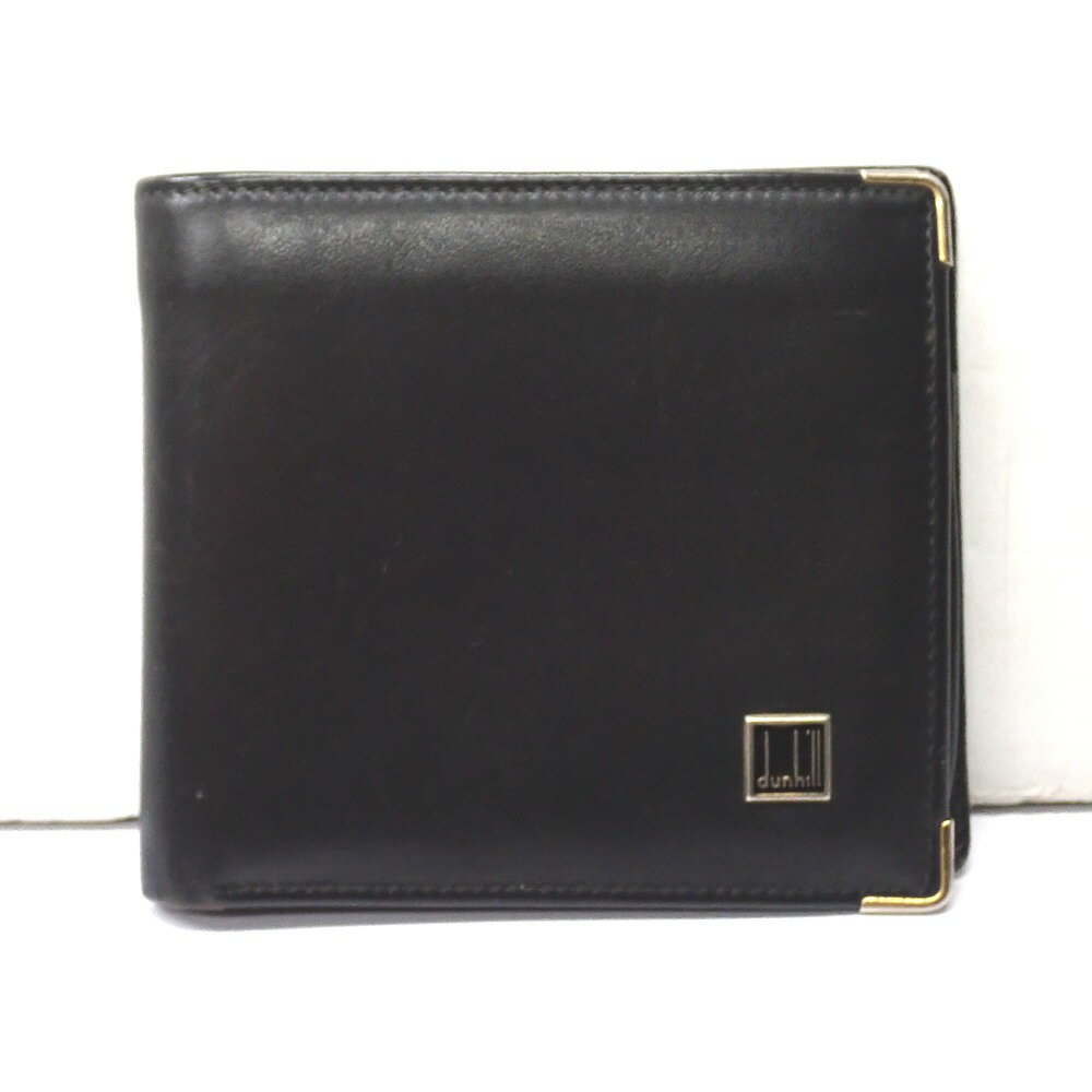 ダンヒル 二つ折り財布 ブラック【質みなみ・二又瀬店】【質屋】 Dunhill 【中古】 Ft639712