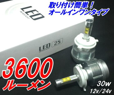 【みねや】ETI LED搭載 3600LM オールインワンタイプ ヘッドライト・フォグランプ 6000k/3000k(イエロー) H1/H3/H7/H8/H11/H16/HB3/HB4【バルブ2個で7200ルーメン】1年保証