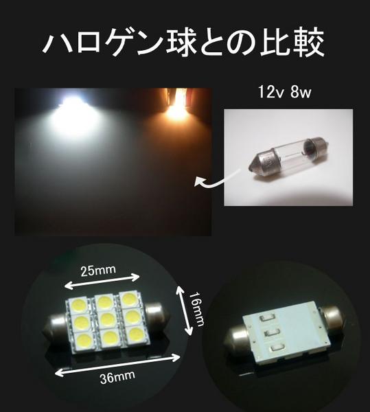 �ڤߤͤ��T10��36mm��3chip SMD 9Ϣ�����������ĤǤ�160��