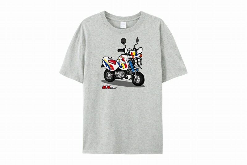 MINIMOTOロゴ入りTシャツ モンキーBAJA アフリカ グレーL