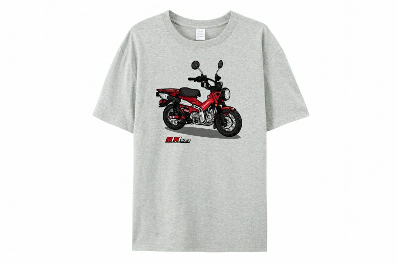 ミニモト MINIMOTOロゴ入りTシャツ CT125 ハンターカブ グレーL