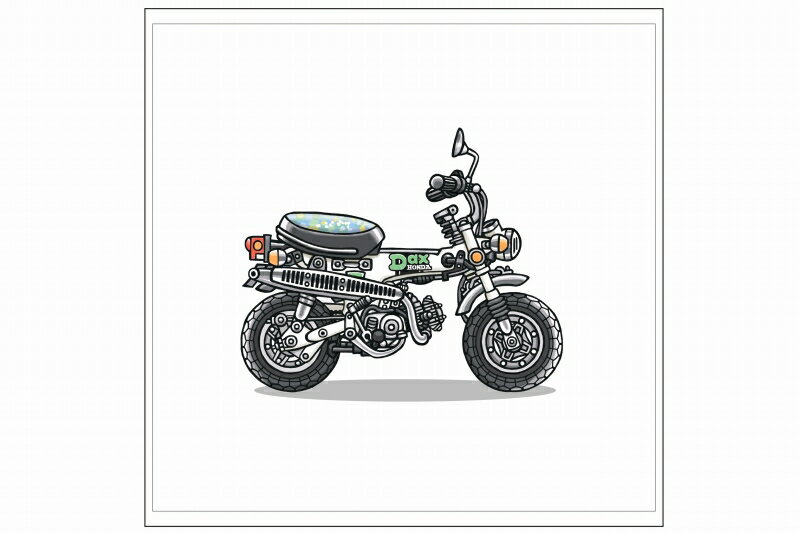 ミニモト ダックスST50 フェイスタオル【ポスト投函便】