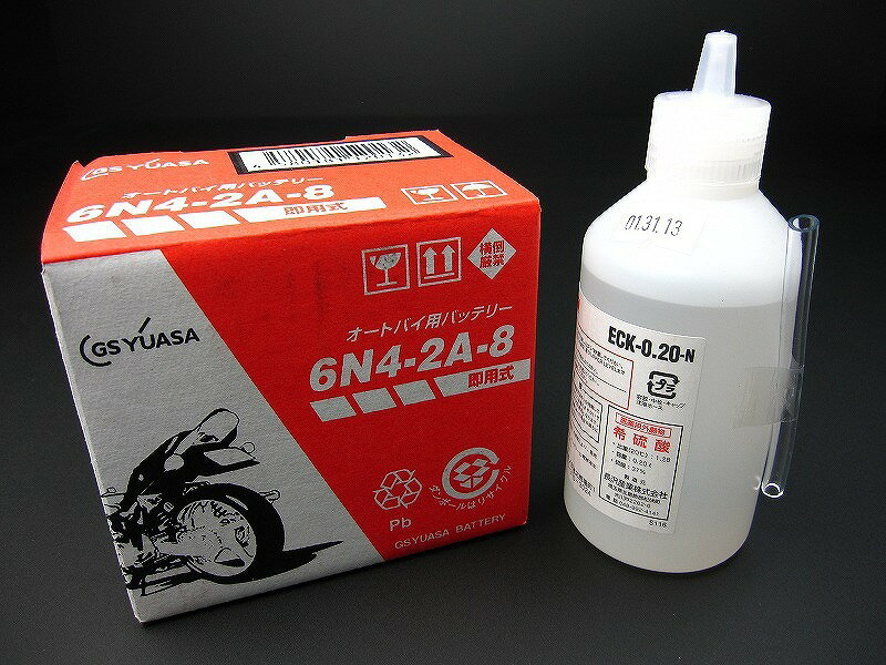 ミニモト GSユアサ6Vバッテリー6N4-2A-8