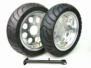 ミニモト モンキーアルミホイール10インチF3.00J＆R4.00Jスタンド